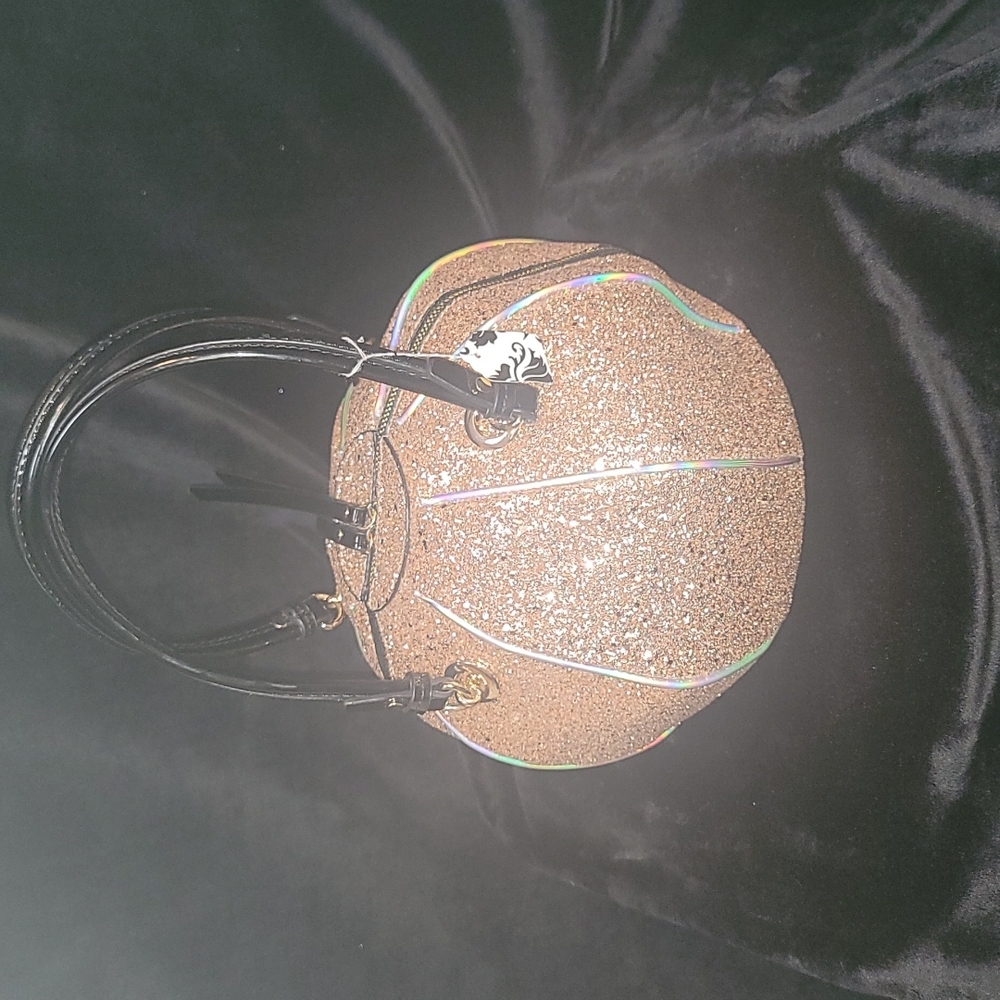Rose Gold Glitter Disco/Basketball Purse